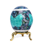 Abalone Art Egg With Butterfly Mosaic
