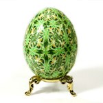 Green Kaleidoscope Design Art Egg