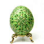Intricate Green Design Art Egg