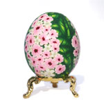 Masses of Pink Petunias and Wild Strawberry Flowers Art Egg
