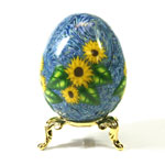 Sunflowers on Van Gogh Style Sky Art Egg